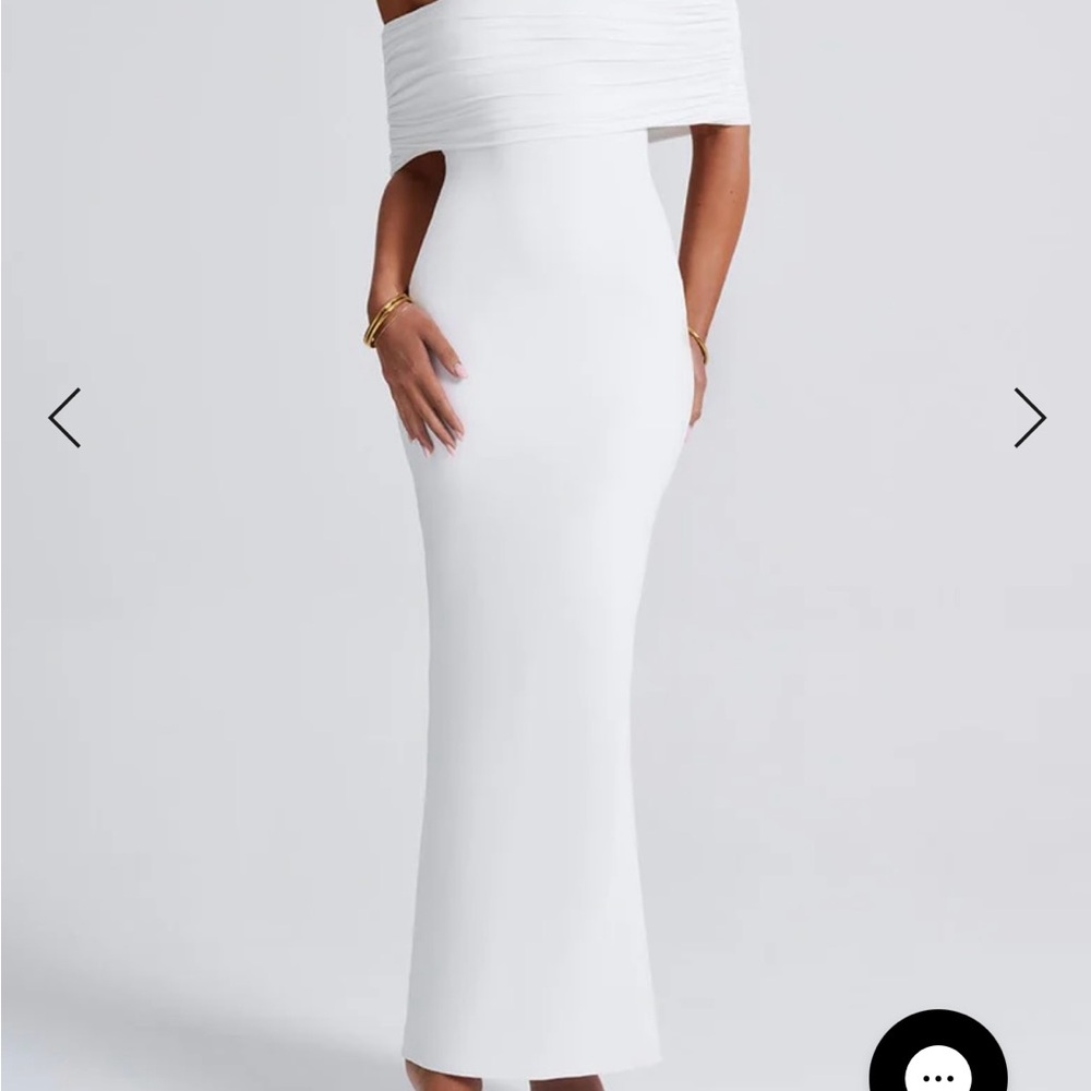Elegant White Ruched Dress